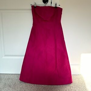 J. crew - magenta strapless silk dress - size 0